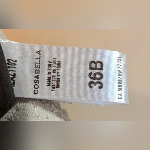 NWT Cosabella Thea Bandeau Bra Silver 36B - Picture 7 of 8